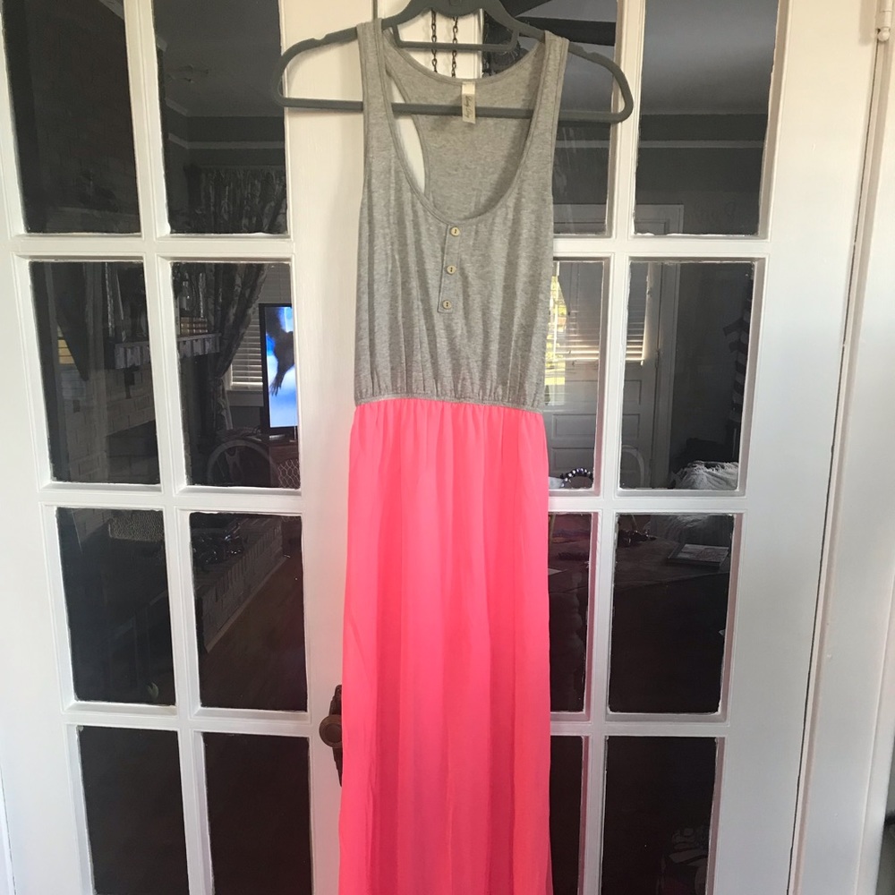 Pink and grey Maxi dress